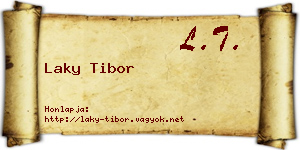 Laky Tibor névjegykártya